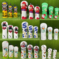 Accessoires de golf au design complexe OEM, housse de tête de club de golf en cuir PU de qualité supérieure personnalisée, housse de tête de driver de golf