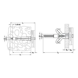 Pasadores Fischer de nailon con ojal abierto (25 uds) - Product Image 1