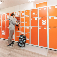 Casiers à bagages d'aéroport, armoire de rangement intelligente en acier pour gare, aéroport, zone touristique, casier à bagages