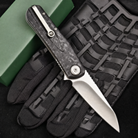 Couteau pliant EDC en acier D2, manche GRN, couteau de poche léger, camping en plein air, survie, 93g