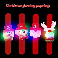 Bracelet lumineux en PVC de Noël avec dessin animé et bonhomme de neige, cadeau créatif de vacances pour enfants, jouet décoratif