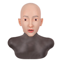 Masque facial féminin en silicone, masque de tête réaliste personnalisé pour fête d'Halloween, masque facial réaliste pour Drag Queen