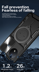 Funda Protectora Resistente con Anillo para <span class=keywords><strong>Vivo</strong></span> Y02 <span class=keywords><strong>Y16</strong></span> 4G Y15 Y22 Y21S Y22S Y76 5G, Funda Tipo Armadura para <span class=keywords><strong>Vivo</strong></span> V21 V23 V25 V25e V27e T1 Pro - Product Image 2