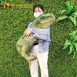 Marioneta <span class=keywords><strong>de</strong></span> <span class=keywords><strong>Mano</strong></span> <span class=keywords><strong>de</strong></span> Bebé Tiranosaurio Rex Animatrónico Grande <span class=keywords><strong>de</strong></span> My Dino, Verde - Product Image 3