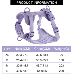 ペットハーネスベスト 防水PVC犬用首輪とリードセット サービスドッグハーネス ネオプレン製ソフトファッションドッグハーネス ノープル - Product Image 6