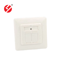 LIYUAN Ly-FP117 Multicolore CAT6A Type Allemand STP 2 ports RJ45 Connecteur de câble réseau RJ11 Compatible Telecom Parts