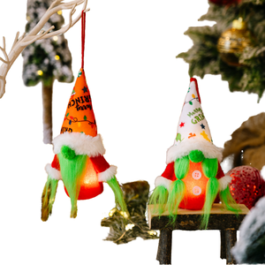 Luz colgante de <span class=keywords><strong>Grinch</strong></span> de Navidad en forma de Papá Noel, muñeco enano sin rostro pequeño, juguete para decoraciones de fiesta, nueva categoría de producto - Product Image 2