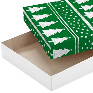 <b>Christmas</b> Gift <b>Box</b> With Lid Ribbon Foldable Cardboard Rigid Paper <b>Box</b> Holiday Packaging for Gift and Craft - Product Image 4