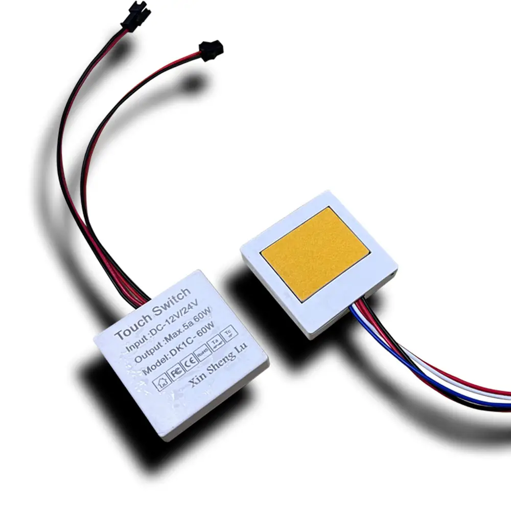 Dokunmatik anahtarı 12v 5A 60W üç renkli LED akıllı tek anahtar dokunmatik Dimmer anahtarı kapasitif sensör banyo aynası