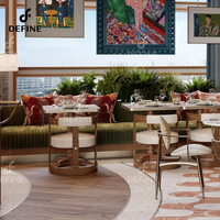 Ensemble table et chaises de salle à manger en marbre moderne avec service personnalisé, approvisionnement mondial, usage hôtelier