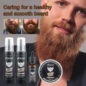 Kit <span class=keywords><strong>de</strong></span> croissance <span class=keywords><strong>de</strong></span> <span class=keywords><strong>barbe</strong></span> naturelle MOKERU, huile et baume biologiques, brosse, peigne, ciseaux, sac, coffret cadeau <span class=keywords><strong>de</strong></span> soin, OEM ODM - Product Image 4