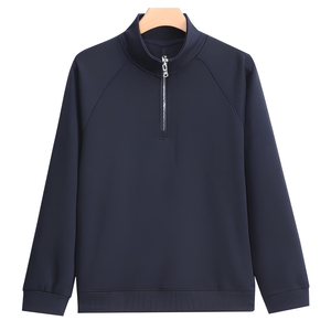 Sudadera de hombre con cremallera corta de marca privada, de algodón polar, hombros caídos, bordada, de lujo, MOQ bajo - Product Image 1