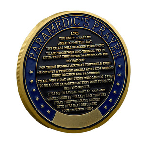 Moneda Conmemorativa de Metal, Artesaní<span class=keywords><strong>a</strong></span> Personalizada con Temática Médica, Recuerdo de <span class=keywords><strong>Ambulancia</strong></span>, Línea de Vida, Texto de Oración, Agradecimiento - Product Image 3