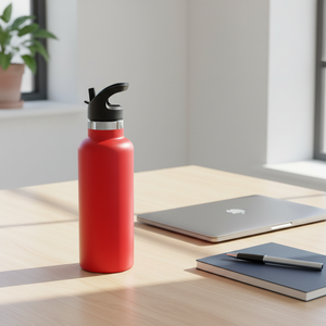 Bouteille d'eau isotherme en acier inoxydable de 650 ml sans BPA, avec petit goulot et bouchon à bec, anti-fuite, réutilisable, pour activités de plein air - Product Image 2
