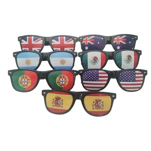 Football Fans Cheering Fashion Plastic National Flag Sunglasses Custom Sunglasses with logo and Flag