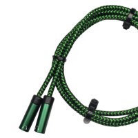 Cable de Audio Trenzado Chapado en Oro de Tipo C a 3.5mm con Micrófono para Altavoz y Auriculares de Computadora Portátil 2 en 1