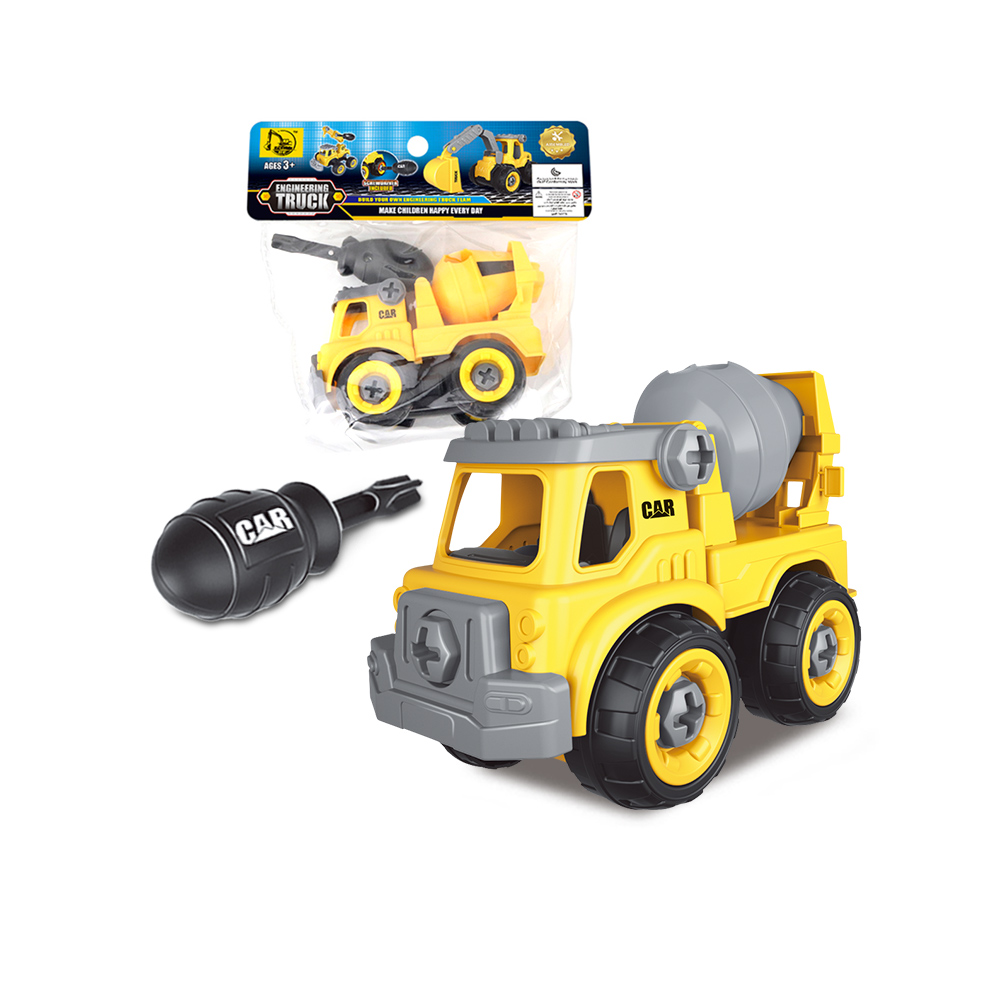 Plastic Toy Trucks Educational Toys Engineering Vehicles Assembled Inertia Trucks