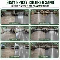 Revêtement de sol en époxy auto-nivelant à base de sable coloré, finition lisse, peinture époxy colorée au sable pour entrepôts et ateliers, directement de l'usine