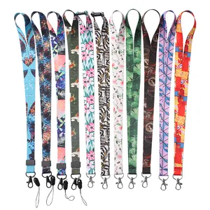 ขายส่งระเหิดพวงกุญแจ Lanyards อะนิเมะกราฟฟิตีออกแบบเชือกเส้นเล็ก