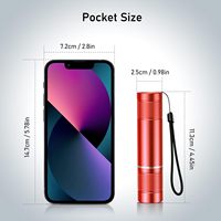 Mini lampe torche LED à zoom, rechargeable USB-C, haute luminosité, portable, en aluminium, pour le camping en extérieur, les situations d'urgence et l'usage quotidien