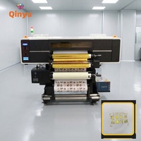 Imprimante UV DTF Rouleau-à-Rouleau Qinyu Originale Nouvelle Personnalisable 600mm Entièrement Automatique 1 An Garantie Impression d'Étiquettes Épaisses Effet Cristal Doré