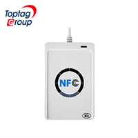 Lecteur de cartes NFC sans contact USB RFID 13,56 MHz ISO14443 portable ACR122U Matériel ABS Distance de lecture 3-5 cm Conformité CCID