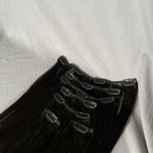 คลิปต่อผมแบบขายส่ง ผมเวอร์จินอินเดียแท้ 100%  จัดเรียงเกล็ดผม  แบบเรมี่  ผมตรงสลวย  โปร่งใส  ความหนาแน่น 180% - Product Image 2