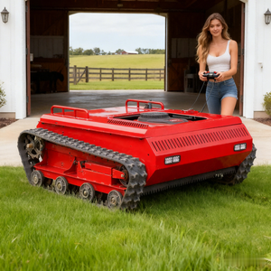 Grass Cutting Machine Rubber Tracks <b>Remote</b> <b>Controlled</b> Lawnmowers Multi-function All Terrain <b>Tank</b> Lawn Mower - Product Image 6