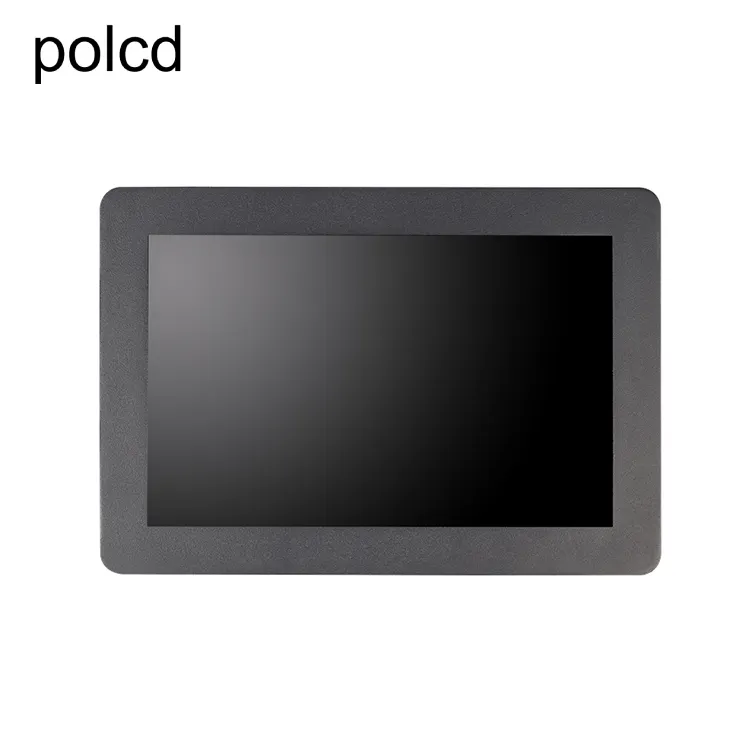 Polcd-Monitor de pantalla táctil LCD resistente al agua, Marco abierto incrustado Industrial, capacitivo, entrada hmi, 10,1 pulgadas