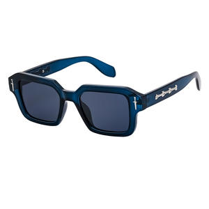 Gafas de sol cuadradas de estilo europeo para hombre, montura de PC, protección UV400, gafas retro para exteriores - Product Image 1