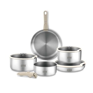 Winning Star 10 Piece Cookware <b>Set</b> Stainless Steel Detachable Handle Oven Safe Dishwasher Safe - Product Image 5
