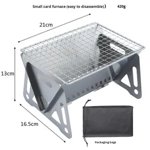 Estufa Plegable para Exteriores, de Acero Inoxidable, para Fogatas, Barbacoa, Brochetas, Leña, Artículos de Camping, Plancha Portátil para Asar - Product Image 5