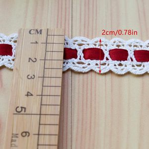 Nastro a righe in pizzo francese ecologico fatto a mano fai da te, larghezza 2 cm, per accessori borse e scarpe, rifinitura in cotone, sexy - Product Image 4