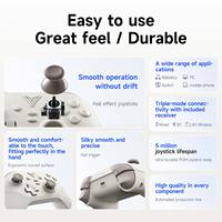 Controlador de Juegos Inalámbrico de Triple Modo con Joystick, Botones Mecánicos Táctiles, Compatible con PC, Android, iOS, Kit de Robot