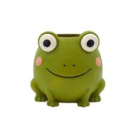 Pot de fleurs en résine personnalisé en forme de grenouille de dessin animé mignon, micro-paysage pour balcon et jardin domestique