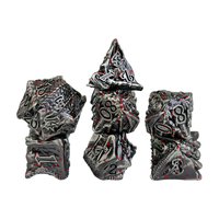Ensemble de dés métalliques DND personnalisés pour jeu de société, de table ou de bar, avec logo imprimé et numéros, vente en gros directe usine