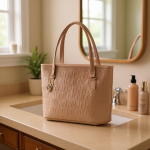 Bolsa de Cosméticos para Mujer Fana Avery M3813, Tamaño Mediano, Diseño con Letras, Microfibra, Cuero Sintético, Doble Asa, Estilo Práctico - Product Image 2