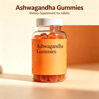 Gummies à l'ashwagandha, formule complexe avec vitamine D, extrait de racine d'herbes, soutient le bien-être général, complément alimentaire personnalisé