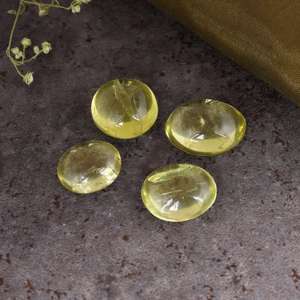Vente en gros de cabochons en quartz jaune citron naturel ovale, pierres précieuses semi-précieuses de qualité AAA pour la fabrication de bijoux - Product Image 3