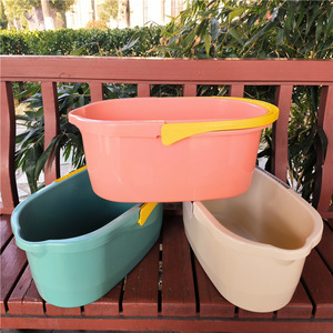 Plastic <b>Mop</b> Bucket Large Thickened Portable For Household <b>Cleaning</b> Mixed Colors - Product Image 1