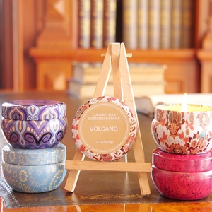 Ensemble de bougies parfumées cire de soja bleue, mariage de luxe, à la mode, bougies en verre aromatique - Product Image 1