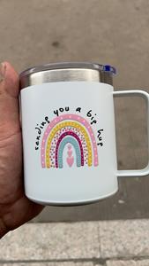 Taza para acampar con logotipo personalizado 12oz 14oz 16oz 24oz taza de café de agua de viaje vaso con aislamiento térmico taza de café de acero inoxidable de metal - Product Image 5