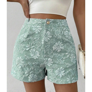 กางเกงขาสั้นปักลายดอกไม้สีบริสุทธิ์ลำลองฤดูร้อนขายาวของผู้หญิงเก้าจุดเจ็ดจุดห้าจุด - Product Image 6