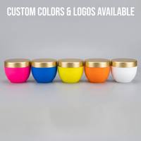Pots en PP mat de 250 ml avec couvercles dorés, contenants en plastique vides à large ouverture pour gommage corporel, masque capillaire et masque facial à la boue