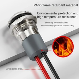 IP65 Không Thấm Nước Mini 6Mm 8Mm <span class=keywords><strong>10Mm</strong></span> 12Mm 16Mm Hình Cầu Màu Kép Chỉ Số Tín Hiệu Ánh Sáng Với Dây Phẳng Vòng Bảng Điều Chỉnh Đèn 12V 24V - Product Image 4