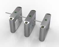 Tourniquet à trois bras vertical en acier inoxydable pour bureau