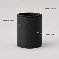Manchon isotherme personnalisé en néoprène pour canettes avec logo – Support de boisson promotionnel pour fêtes, activités extérieures et cadeaux