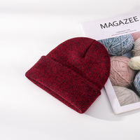 Gorro de punto para niños al por mayor, gorro de invierno de punto grueso para niños, gorros forrados de seda, gorros compatibles con personalizar el logotipo bordado