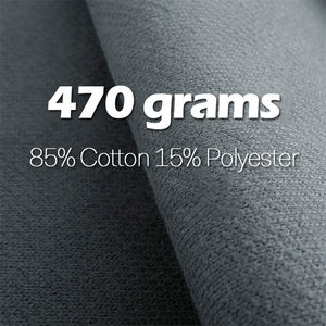 2024 Jersey de peso pesado con logotipo personalizado 470Gsm French Terry Color sólido Hombres Sudadera de cuello redondo de gran tamaño - Product Image 5