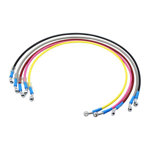 Tuyau de frein Feiteplus tressé en acier, 100cm 220cm, pour réparation et remplacement de scooter électrique et moto, M10 universel - Product Image 2